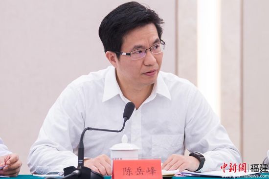 6、福建省高速集团党委副书记、总经理陈岳峰介绍了该集团“党建促发展”的经验与做法。李南轩 摄