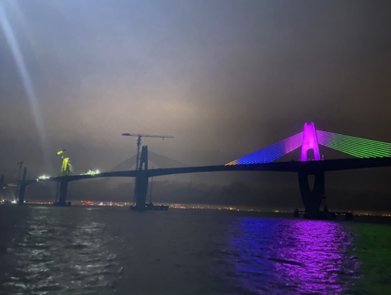 金门大桥预计9月底完工、10月底通车。 图片来源：台湾“中央社”